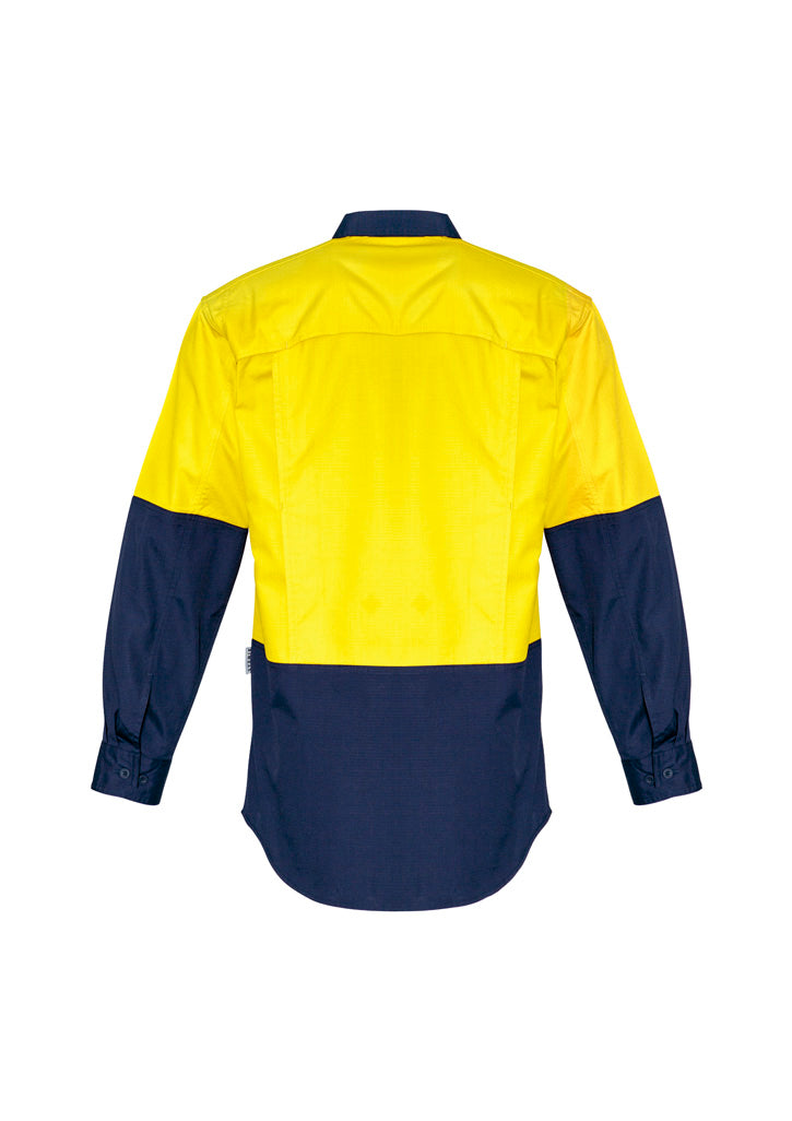 Mens Rugged Cooling Hi Vis Long Sleeve Shirt ZW128