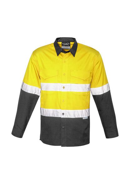 Mens Rugged Cooling Hi Vis Taped Long Sleeve Shirt ZW129
