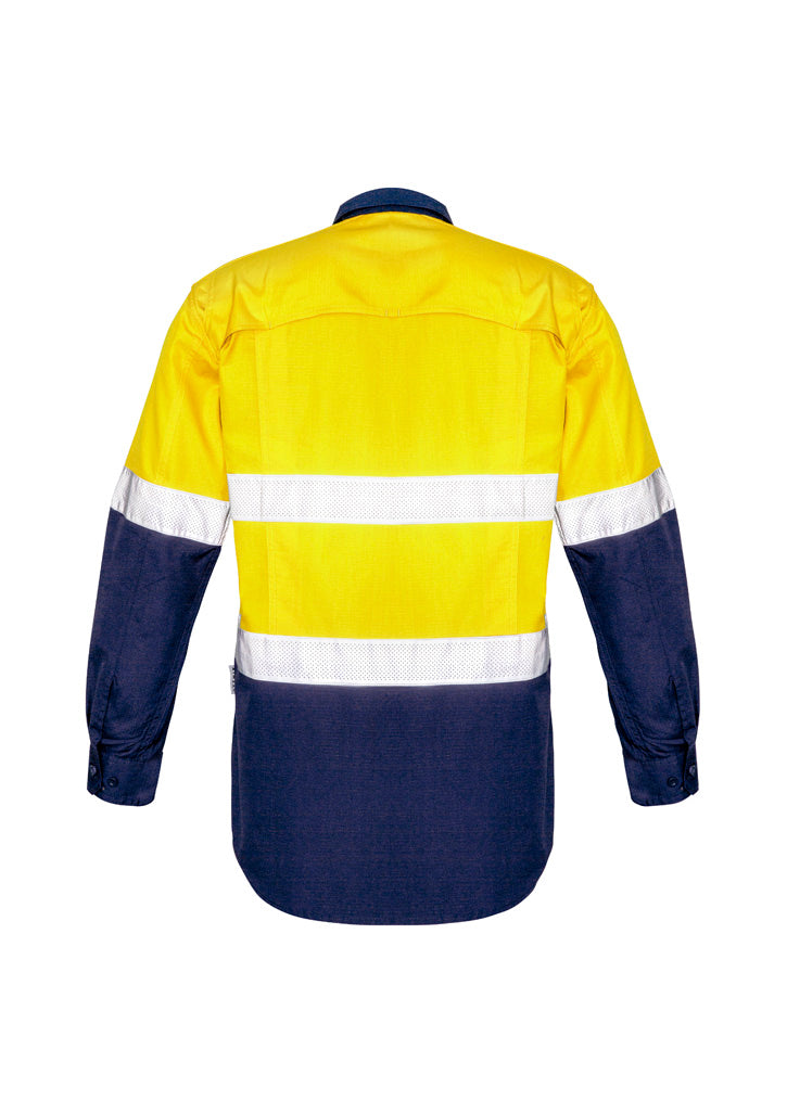 Mens Rugged Cooling Hi Vis Taped Long Sleeve Shirt ZW129