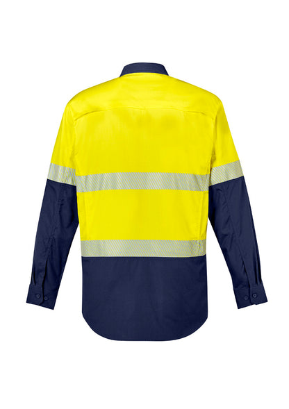 Mens Rugged Cooling Hi Vis Segmented Tape Long Sleeve Shirt ZW229