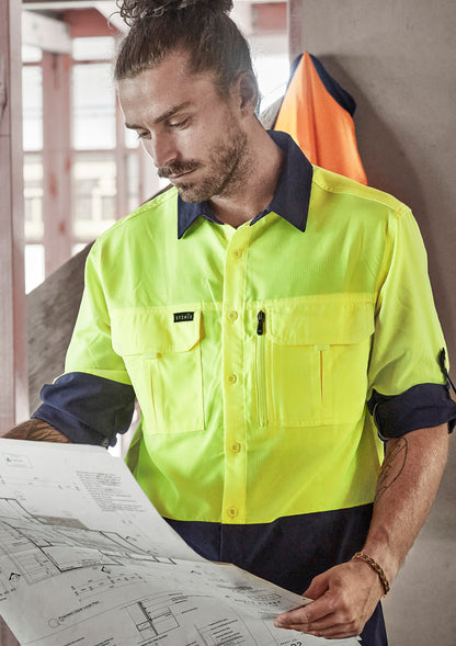 Mens Hi Vis Outdoor Long Sleeve Shirt ZW468