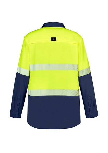 Mens Hi Vis Outdoor Segmented Tape Long Sleeve Shirt ZW470