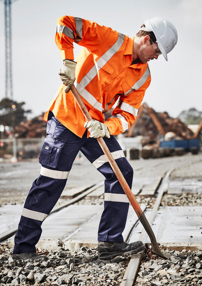 Mens Hi Vis X Back NSW Rail Taped Shirt ZW690