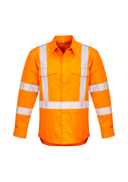 Mens Hi Vis X Back NSW Rail Taped Shirt ZW690