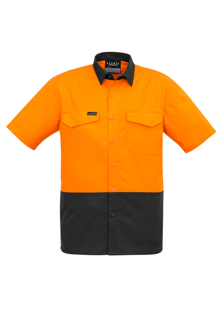 Mens Rugged Cooling Hi Vis Short Sleeve Shirt ZW815