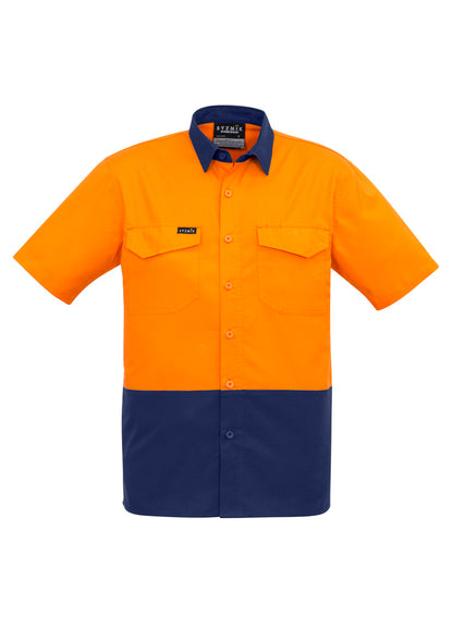 Mens Rugged Cooling Hi Vis Short Sleeve Shirt ZW815