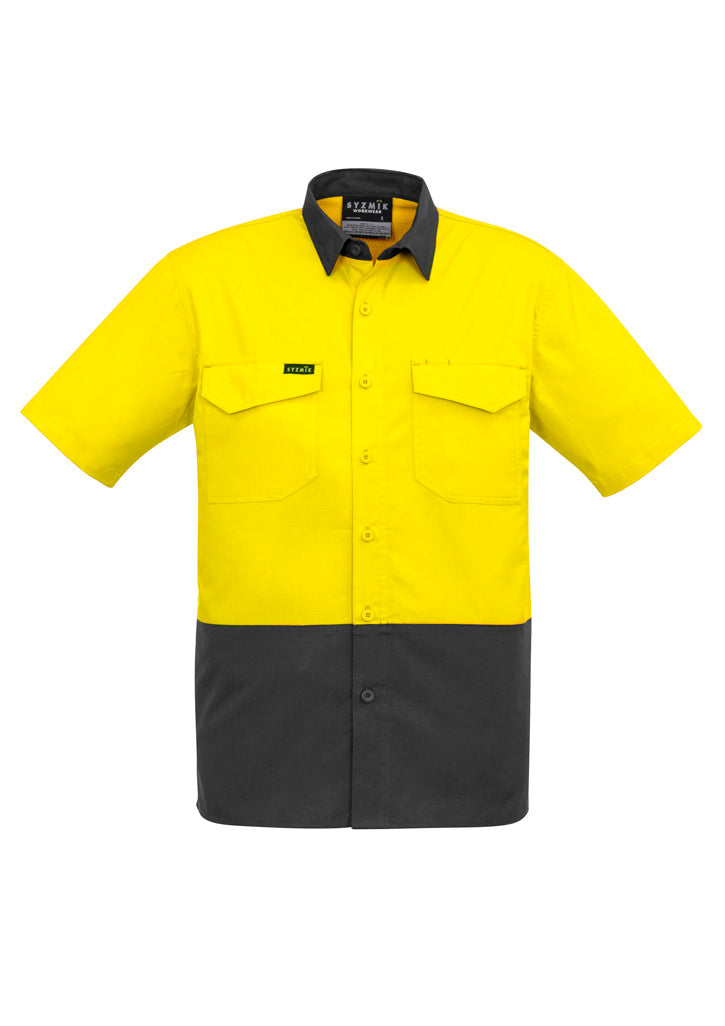 Mens Rugged Cooling Hi Vis Short Sleeve Shirt ZW815