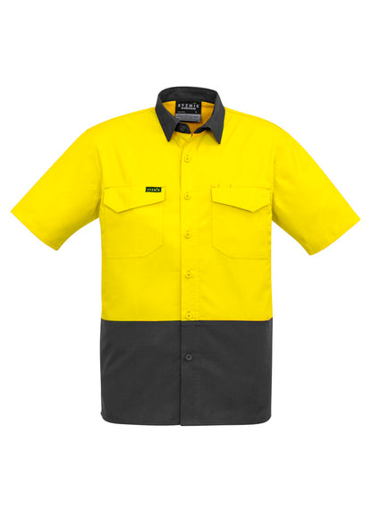Mens Rugged Cooling Hi Vis Short Sleeve Shirt ZW815