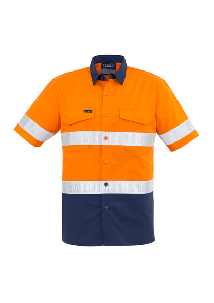 Mens Rugged Cooling Hi Vis Taped Short Sleeve Shirt ZW835
