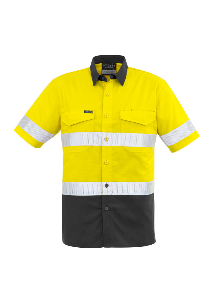 Mens Rugged Cooling Hi Vis Taped Short Sleeve Shirt ZW835