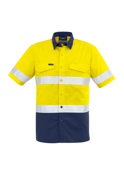 Mens Rugged Cooling Hi Vis Taped Short Sleeve Shirt ZW835