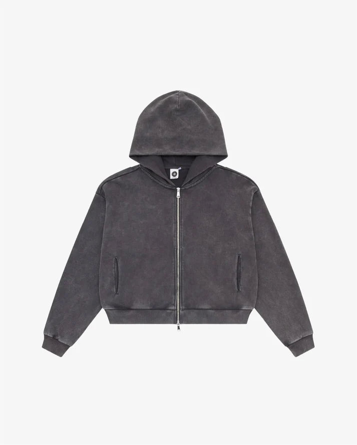 Colour Plane Acid Washed Zip-Up