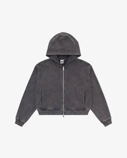 Colour Plane Acid Washed Zip-Up