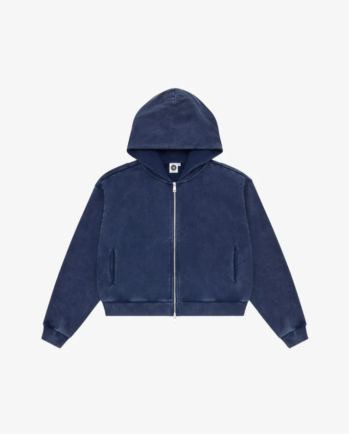 Colour Plane Acid Washed Zip-Up