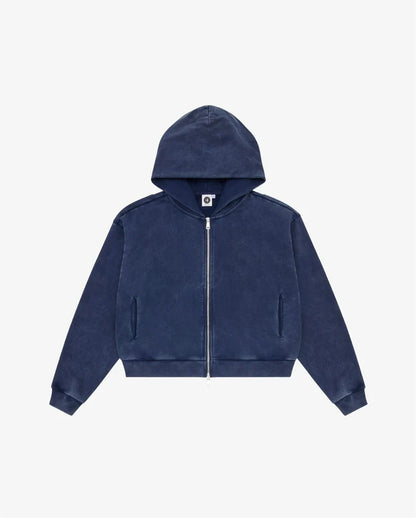 Colour Plane Acid Washed Zip-Up