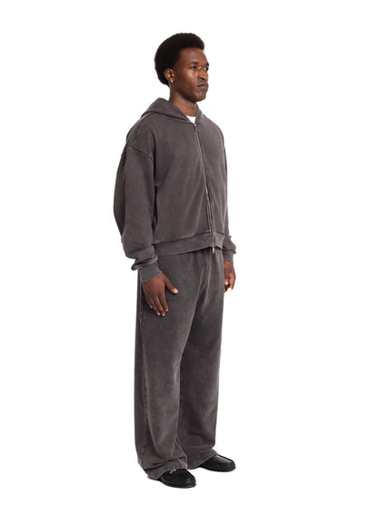 Colour Plane Acid Washed Zip-Up