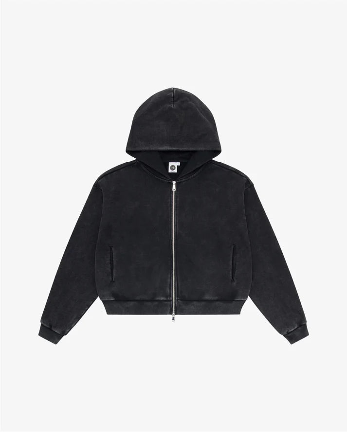 Colour Plane Acid Washed Zip-Up
