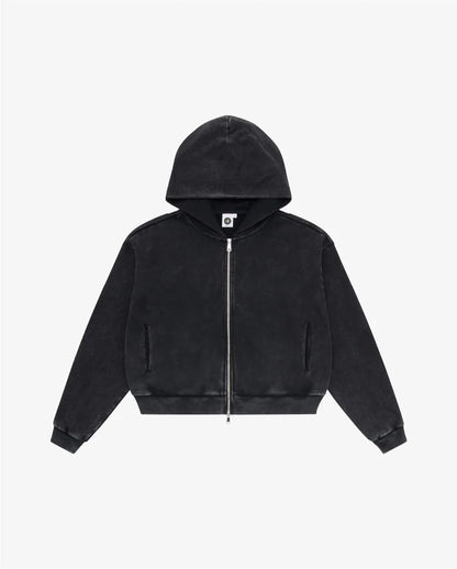 Colour Plane Acid Washed Zip-Up