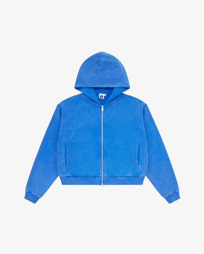 Colour Plane Acid Washed Zip-Up