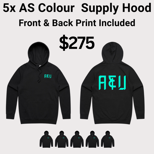 5x AS Colour Supply Hood 5101 Bundle - Front & Back Print Included $275